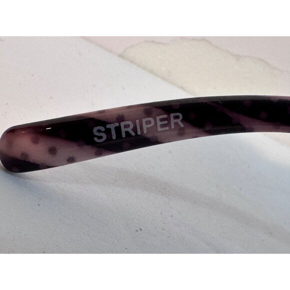 Solbrille Striper 2 Polarized Sunglasses Black White Swirl Frame Dark Tinted Le - Picture 6 of 10